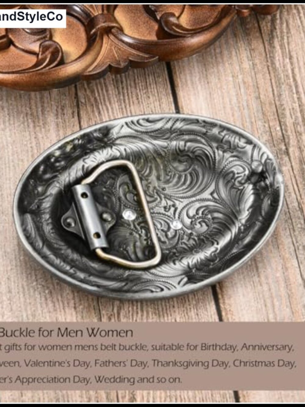 Western Initial Letter Belt Buckle, Native American Turquoise Zinc Alloy Jeans - Picture 6 of 6